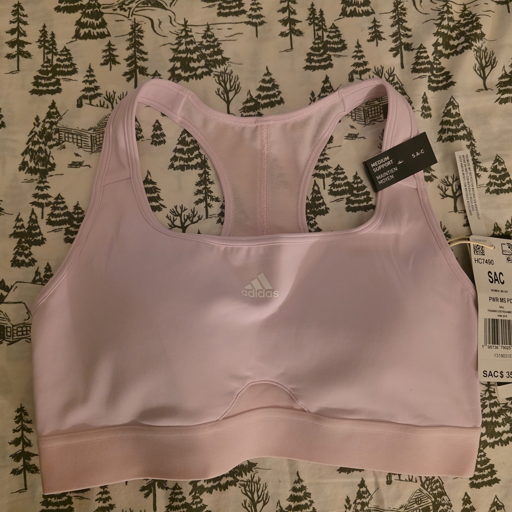 Adidas Women's Light Pink Sports Bra